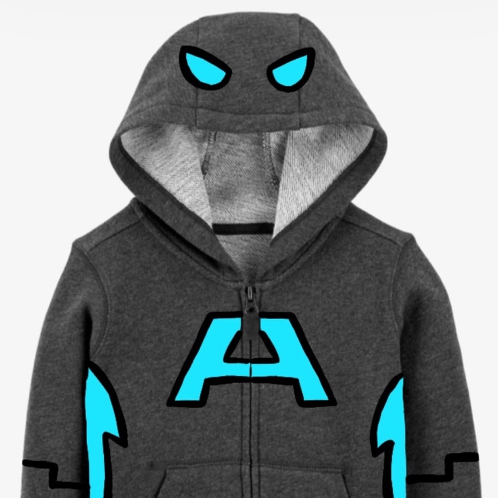 Toddler Zip Up Hoodie Sweatshirt Graphic Alien